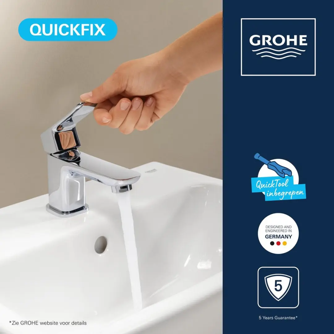 Grohe Dice XS-Size Wastafelmengkraan Chroom - 11L/min - afbeelding 4 van 6