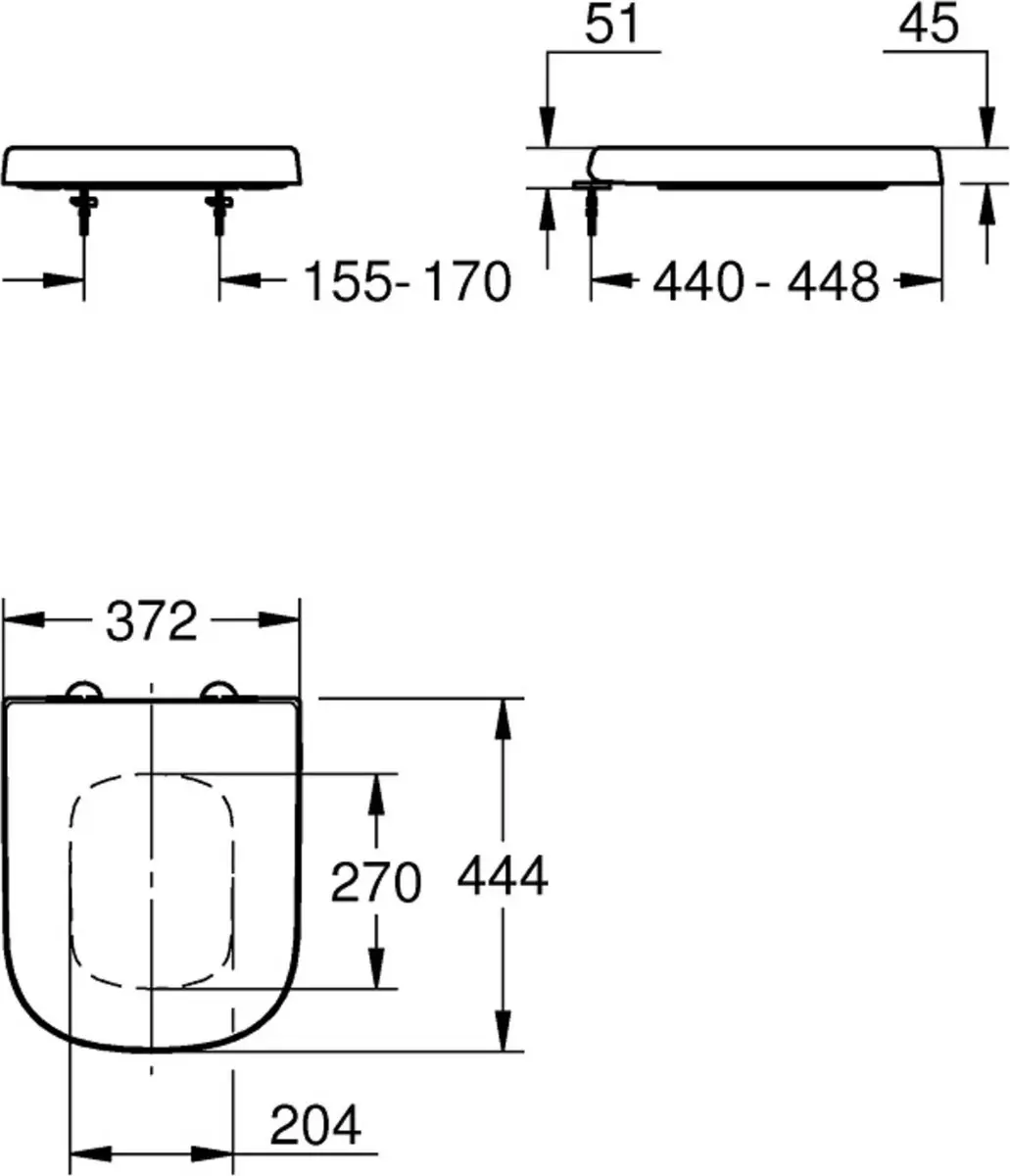 Grohe Euro Ceramic Toiletzitting 39331002 - Wit - afbeelding 3 van 4