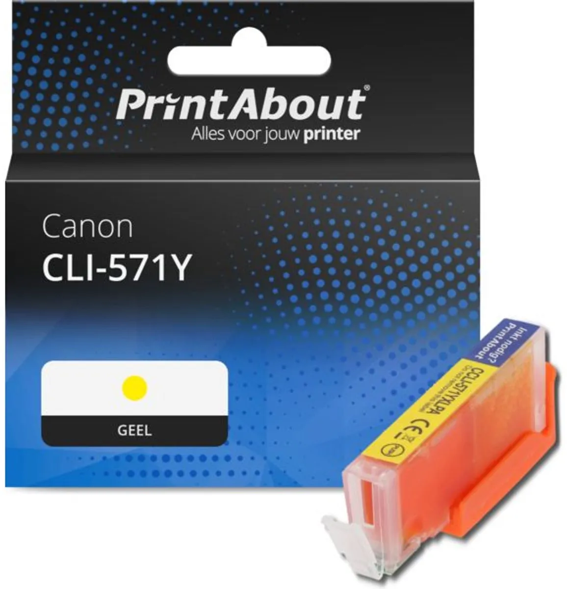 PrintAbout CLI-571Y Inktcartridge Geel