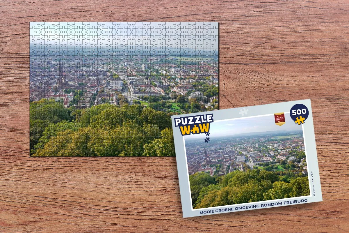 PuzzleWow Legpuzzel Mooie groene omgeving Freiburg 500 Stuks - Multicolor