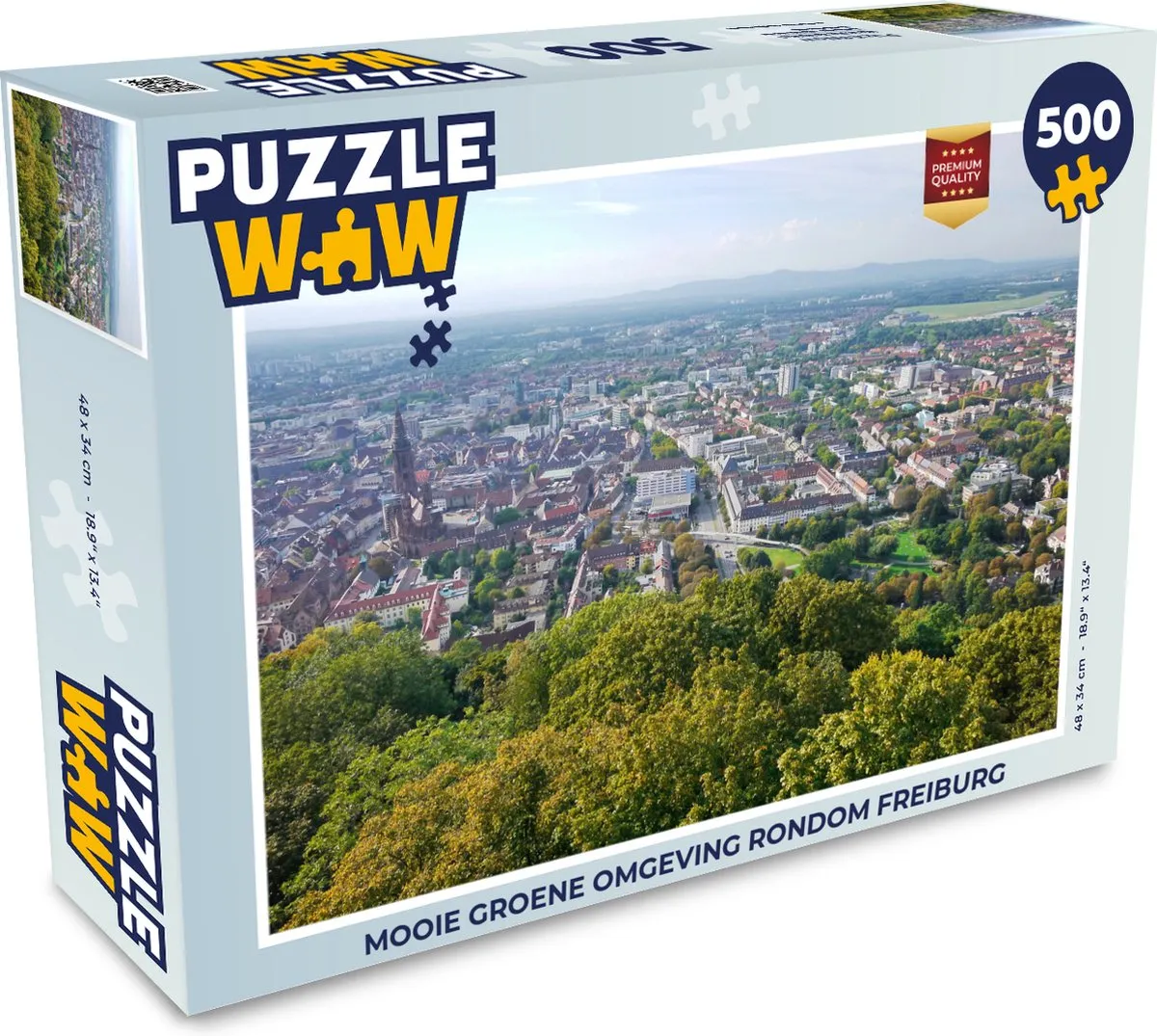 PuzzleWow Legpuzzel Mooie groene omgeving Freiburg 500 Stuks