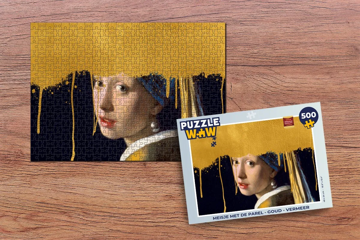 PuzzleWow Vermeer Meisje met de parel Legpuzzel 500 Stuks - Multicolor