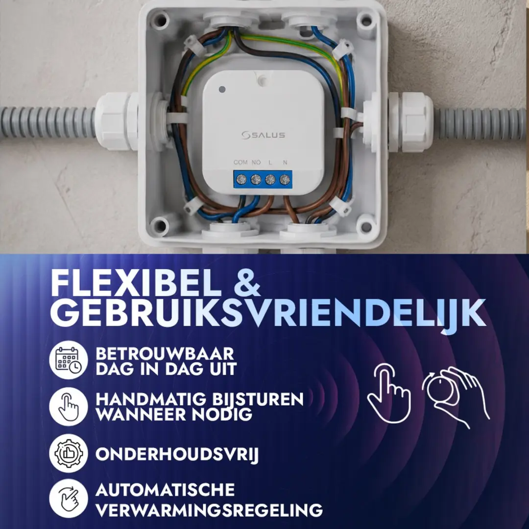 Salus SR868 Inbouw Ontvanger 16A - Wit - afbeelding 5 van 6