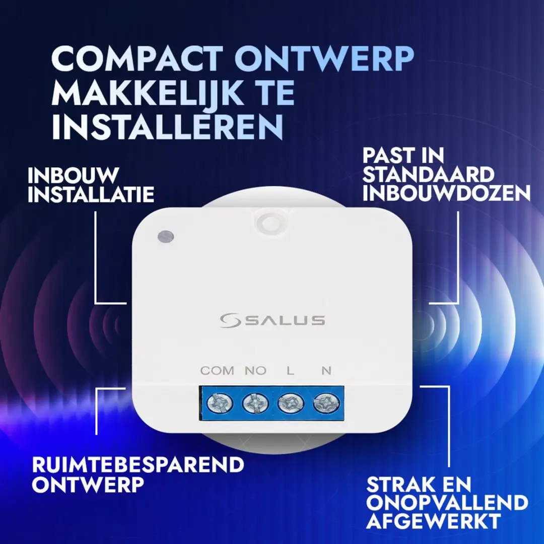 Salus SR868 Inbouw Ontvanger 16A - Wit - afbeelding 6 van 6