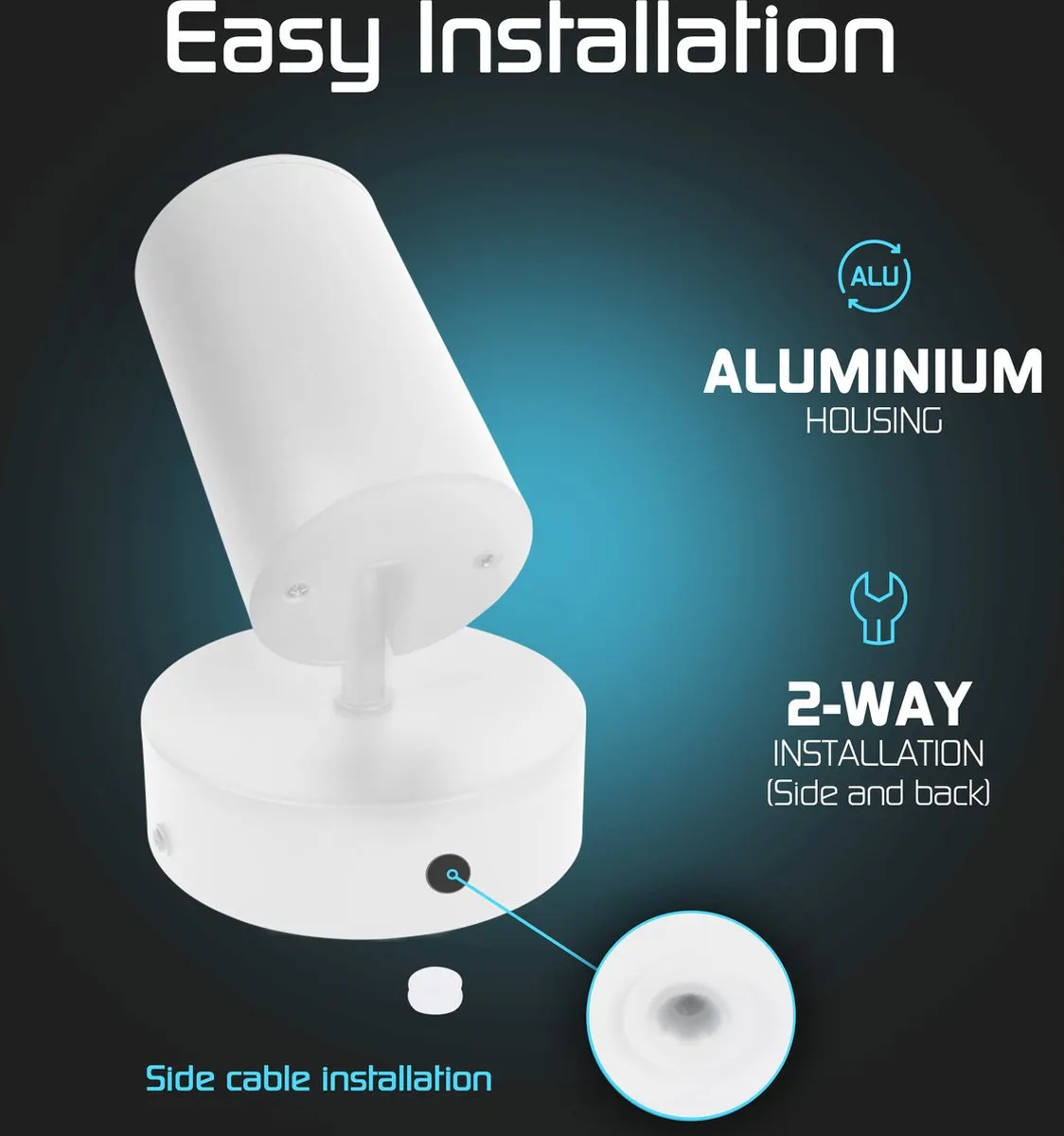 LEDVION SMART LED Plafondspot Wit 4.9W RGB+CCT GU10