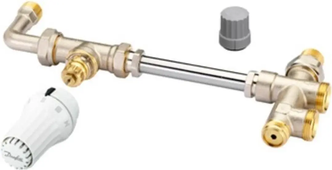Danfoss samengestelde verdelers, RA-K met radiatorbocht vloeraansluiting RA-K/KW
