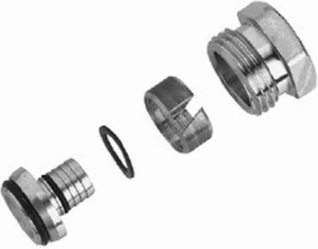 Danfoss knelset 1/2" x 16/2 mm ALU/PEX vernikkeld RA