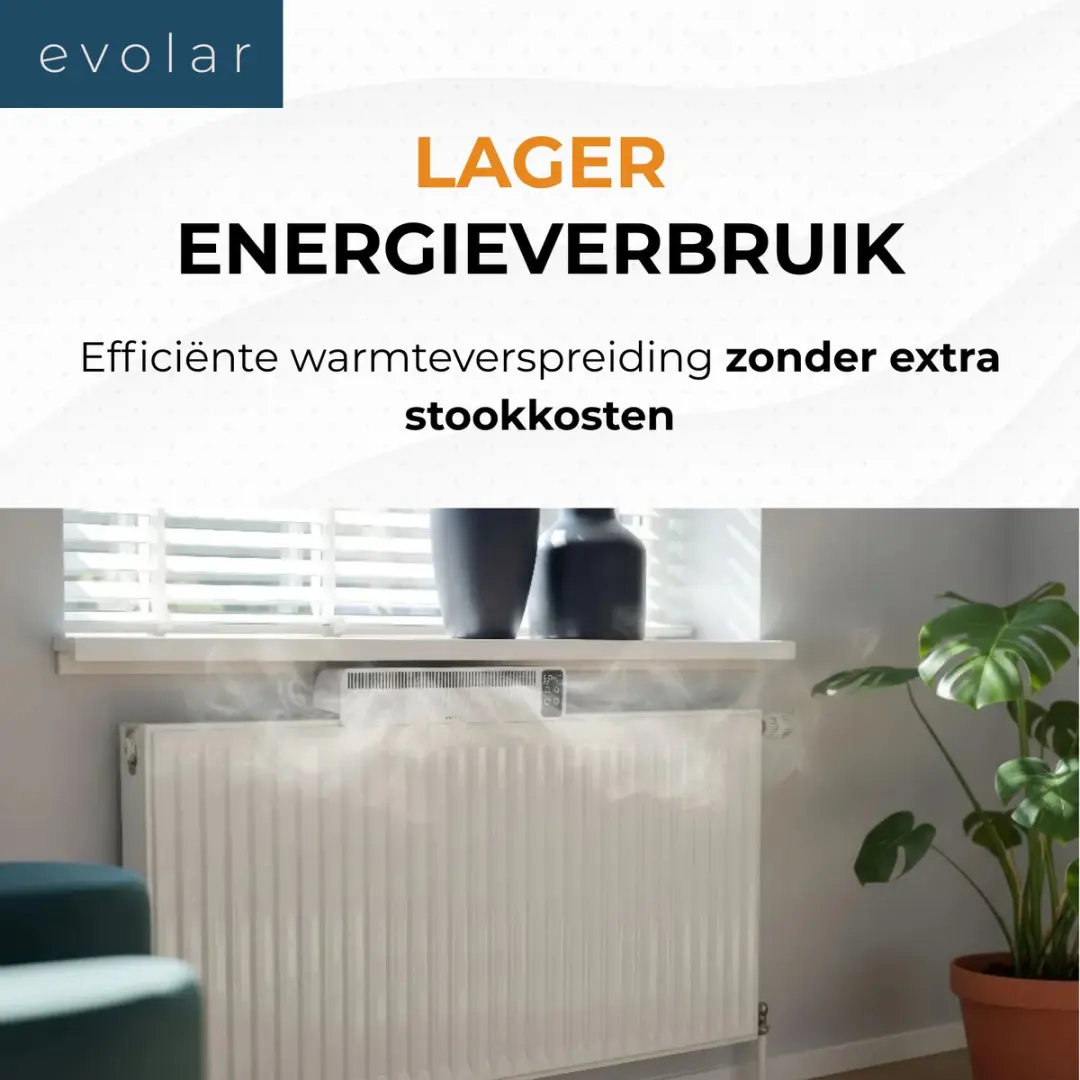 Evolar Radiator Ventilator 3W - Wit - 3 Stuks - afbeelding 2 van 6
