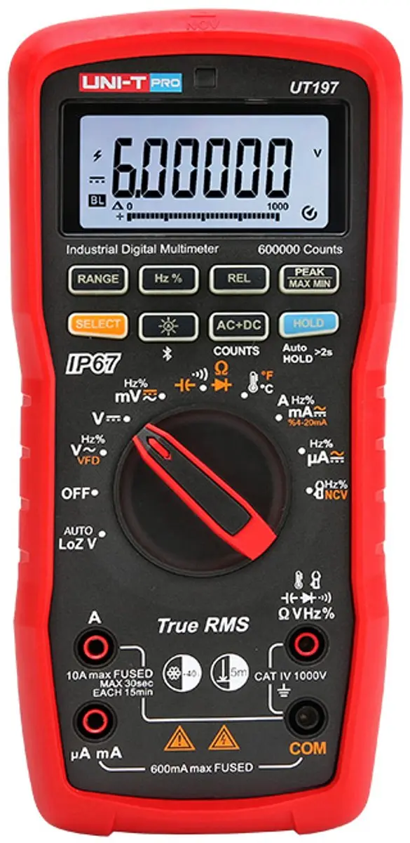 UNI-T UT197 True RMS Multimeter 1000V 10A