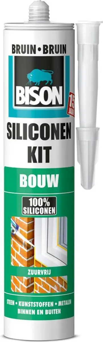 Bison Siliconenkit Bouw Bruin 300ml