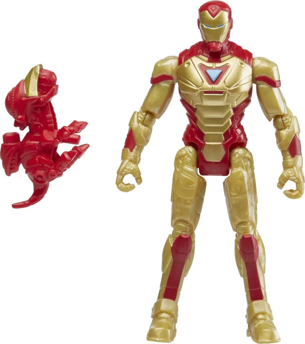 Marvel Mech Strike Mechasaurs Iron Man Actiefiguur F66725X2 - 10 cm