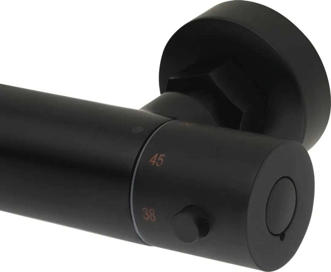 Saqu Essential Thermostatische Badkraan 15cm - Mat Zwart - afbeelding 2 van 4