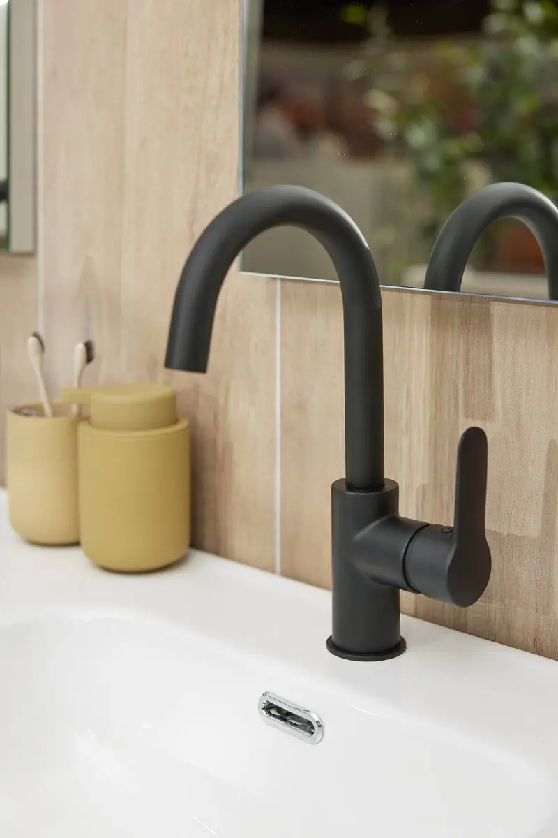 Saqu Dream Wastafelkraan 21cm Mat Zwart - afbeelding 5 van 6