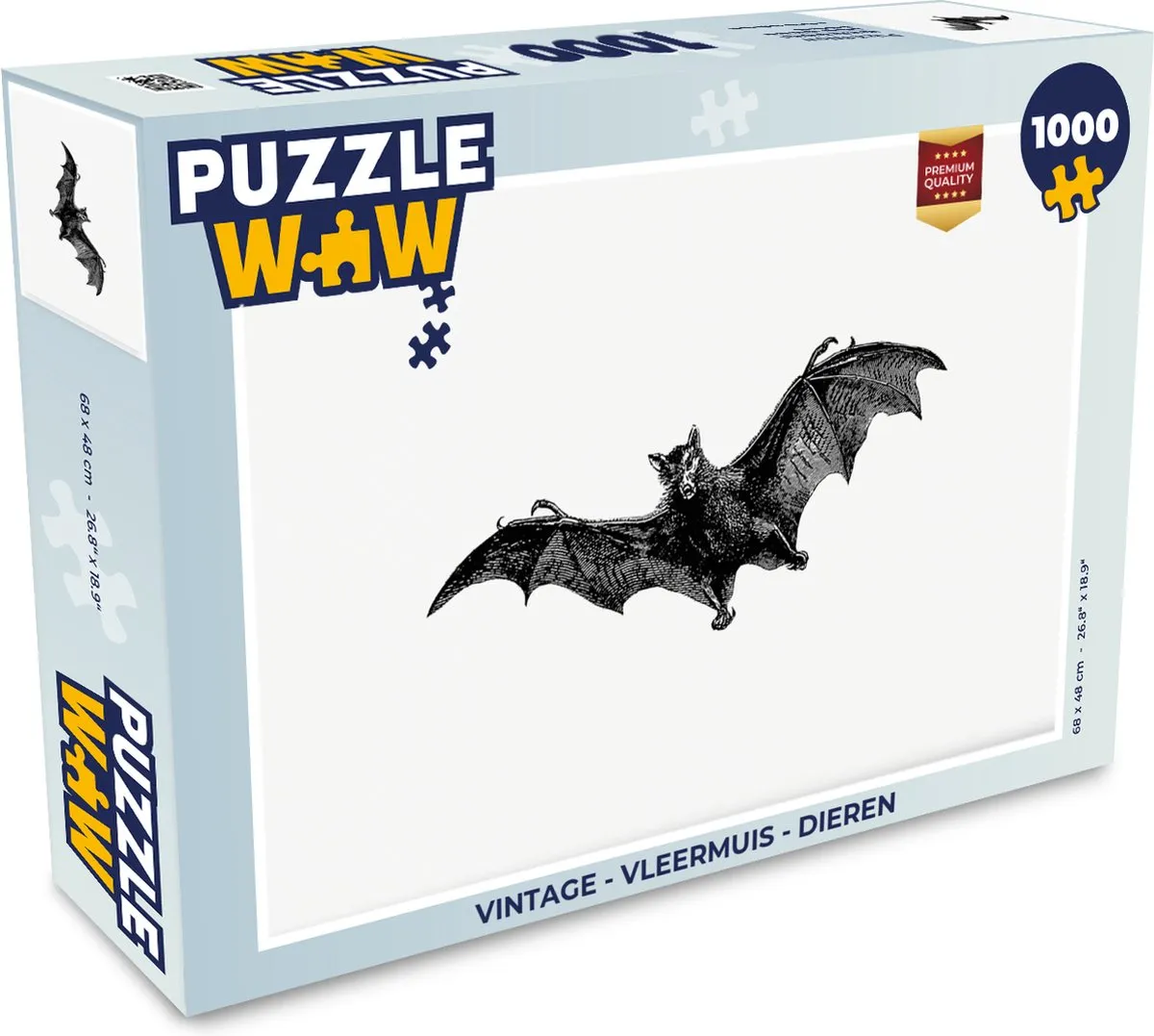 PuzzleWow Vintage Vleermuis Legpuzzel 1000 Stuks