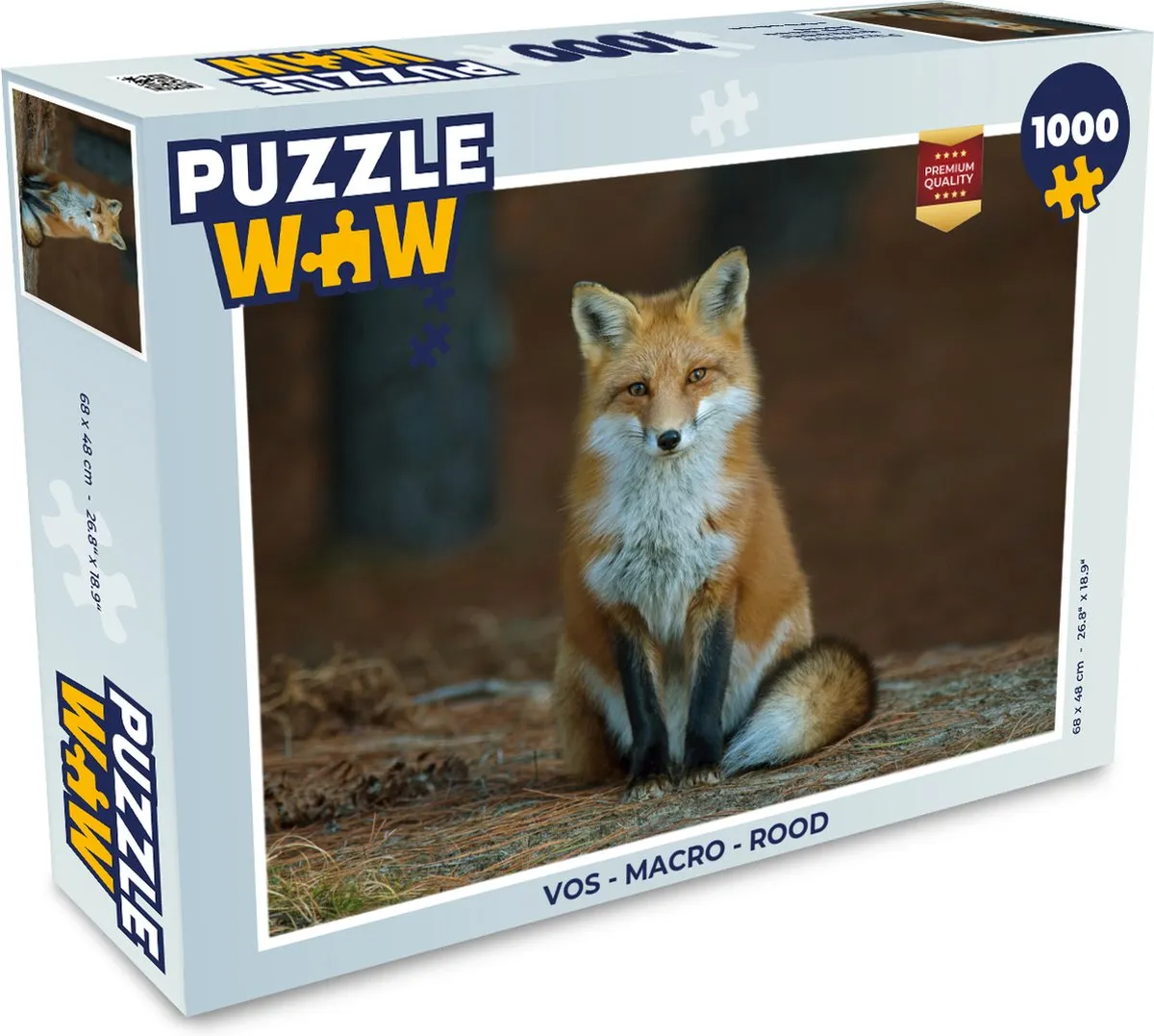PuzzleWow Vos Macro Puzzel 1000 Stuks