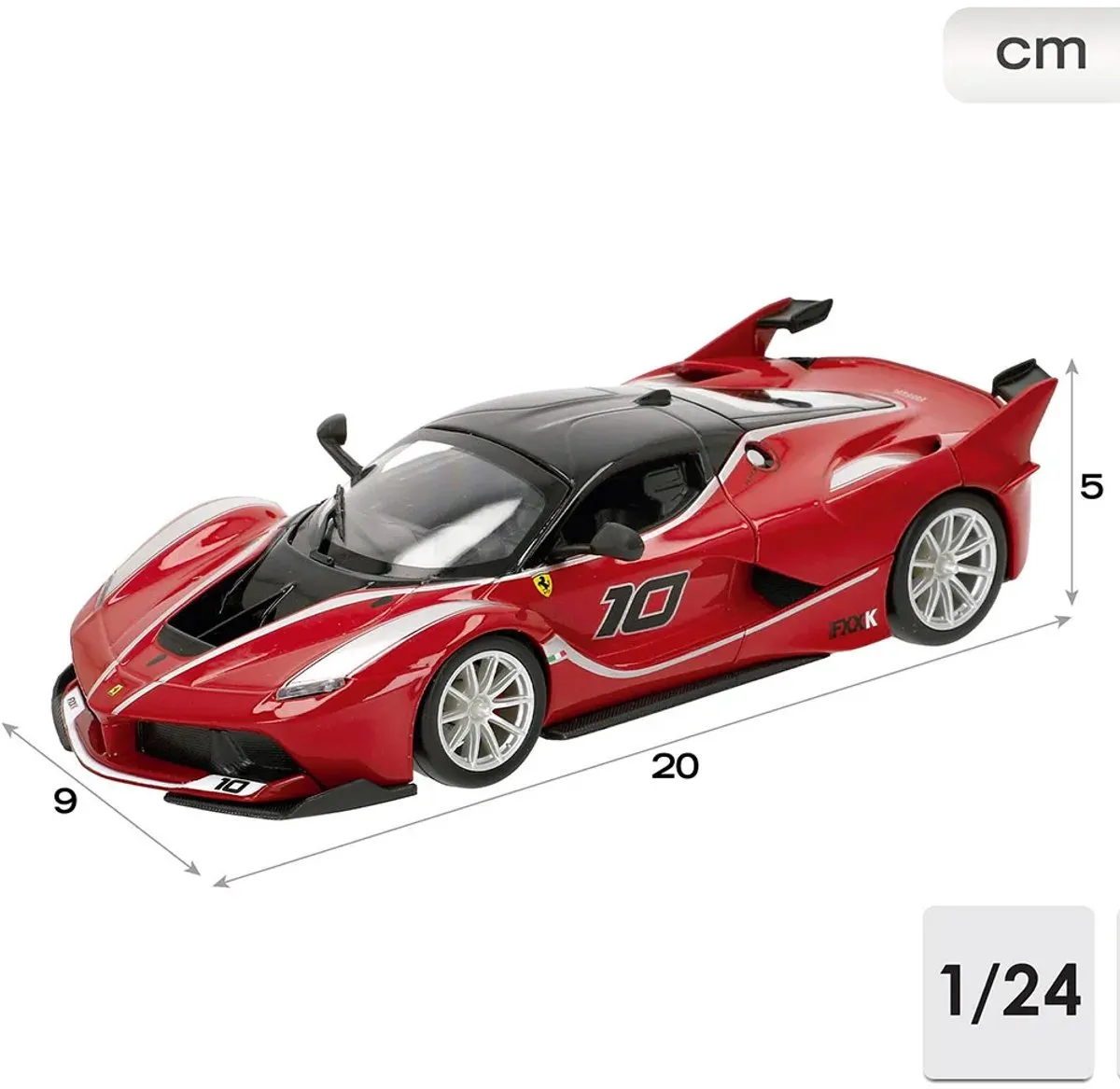 Ferrari FXX K No.10 1:24 Modelauto - Rood