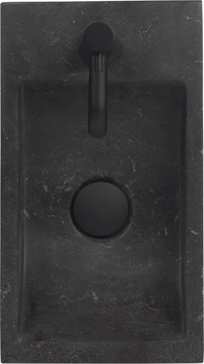 Saqu Nature Fonteinset - 1x Opbouwkraan Zwart - afbeelding 5 van 6