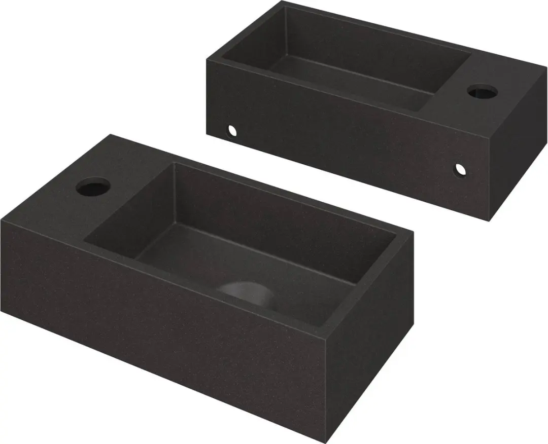 Saqu Carpo Fontein 36x18x9 cm Quartz Zwart