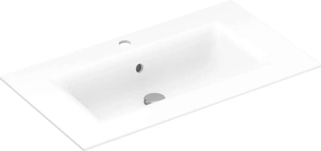 Saqu Fluente Wastafel 1 bak 1 krg 81x46x1 cm Mat Wit
