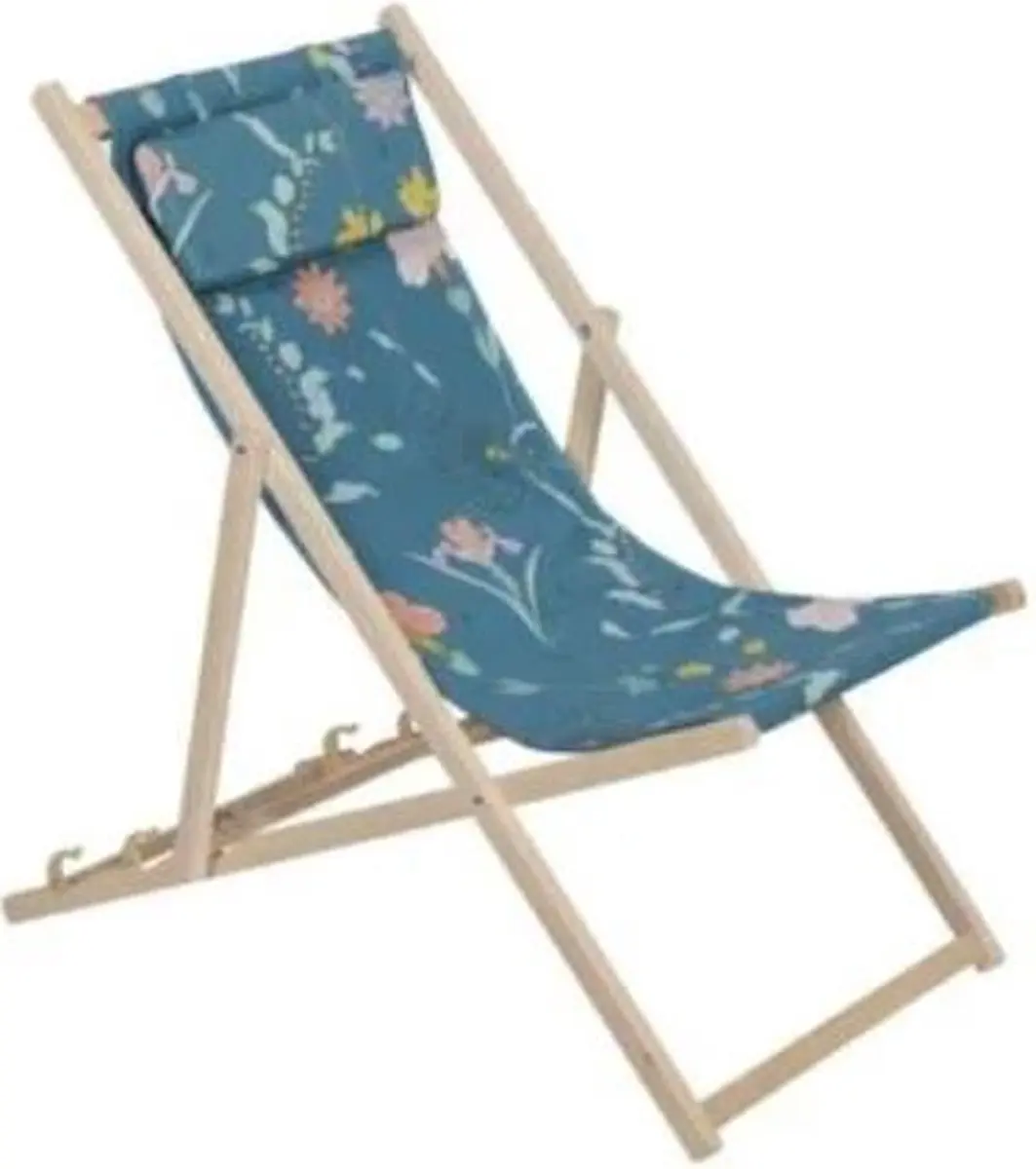 Madison beachchair Hyba Blue floral ocean