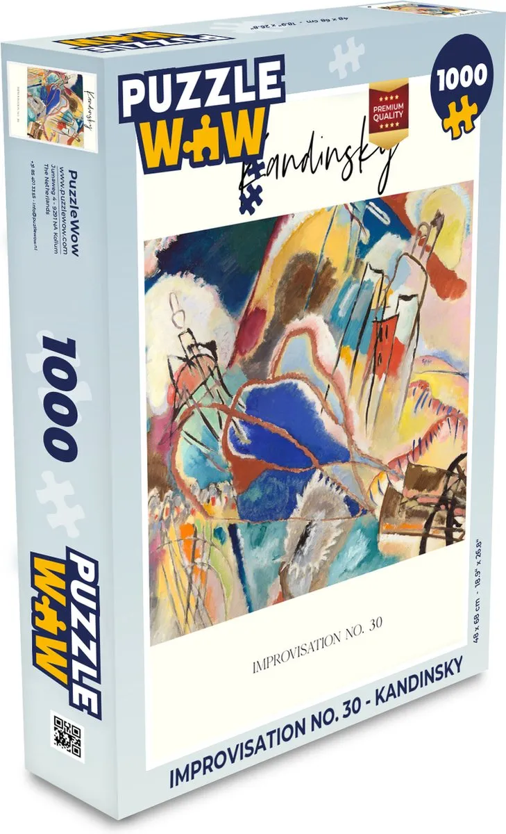 PuzzleWow Improvisation no. 30 Kandinsky Legpuzzel 1000 Stuks - Multicolor