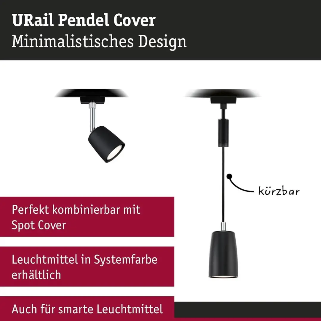 Paulmann URail Hanglamp GU10 Zwart (mat) - afbeelding 5 van 6