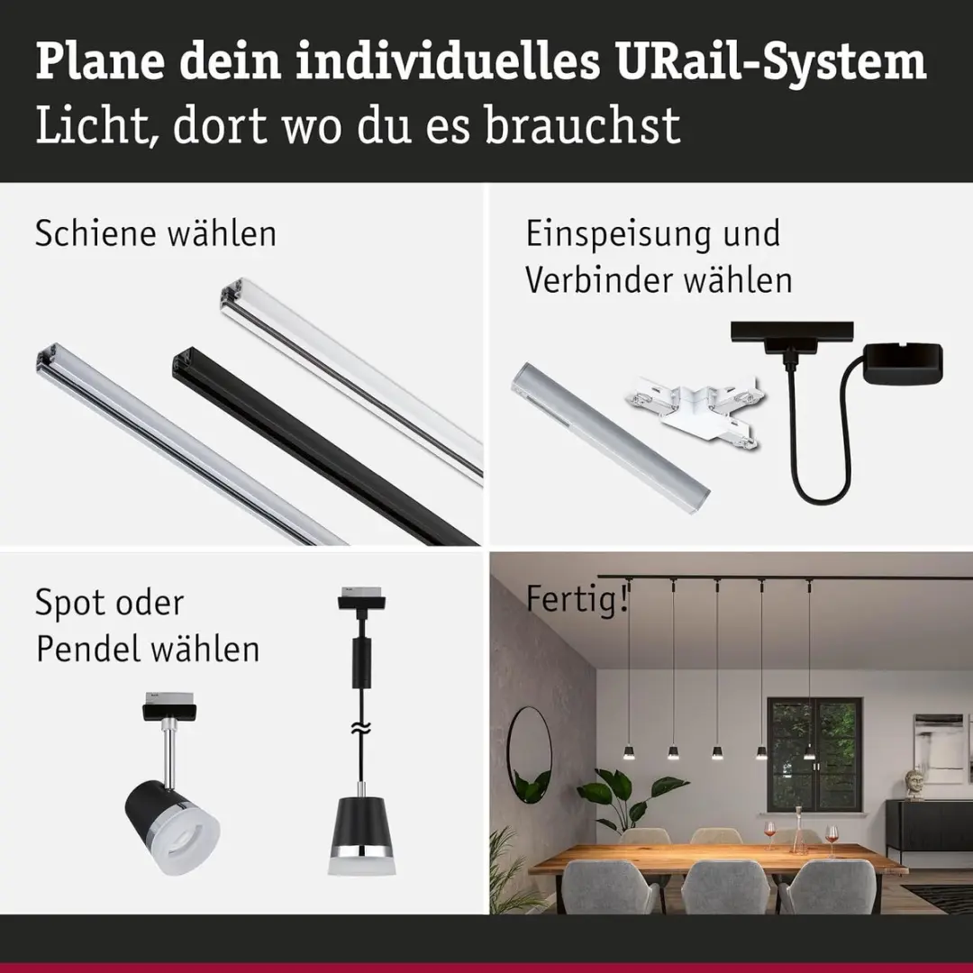 Paulmann Cone URail Hanglamp GU10 Chroom (mat) - afbeelding 5 van 6