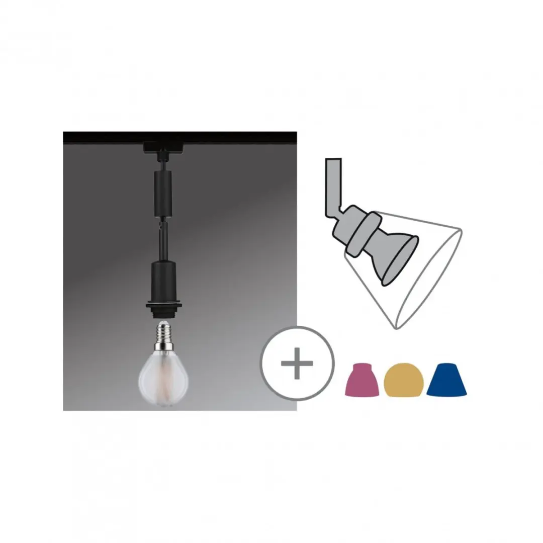 Paulmann URail E14 DecoSystems Lamp - Zwart (mat) - afbeelding 3 van 6