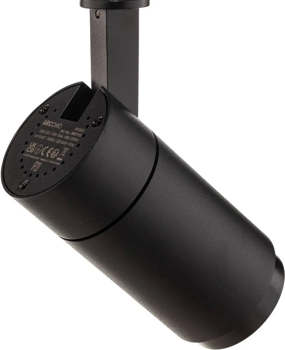 Arcchio Nanna LED Rail Spot 3000K 12W - Zwart - afbeelding 3 van 6