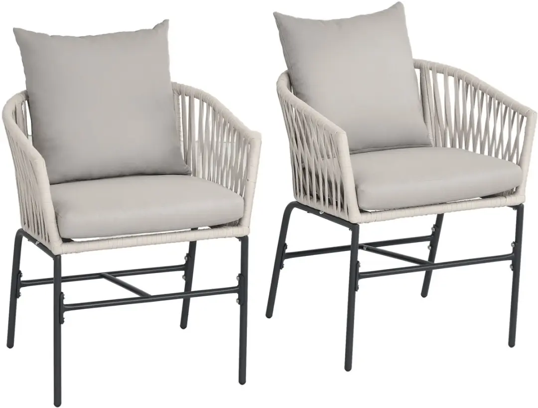 Outsunny Tuinstoel Set 2 Stuks