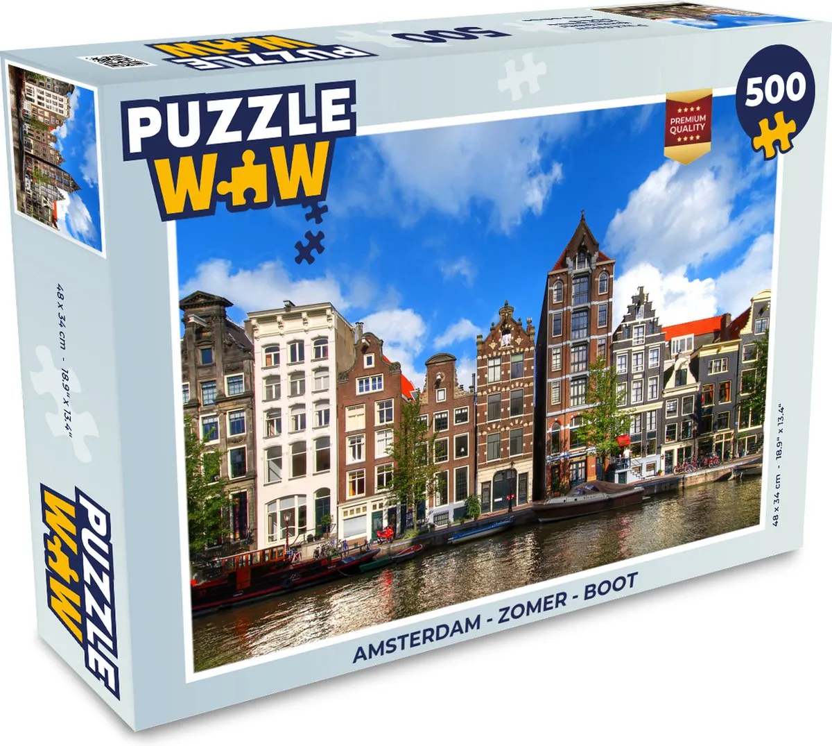 PuzzleWow Amsterdam Boot Legpuzzel 500 Stuks