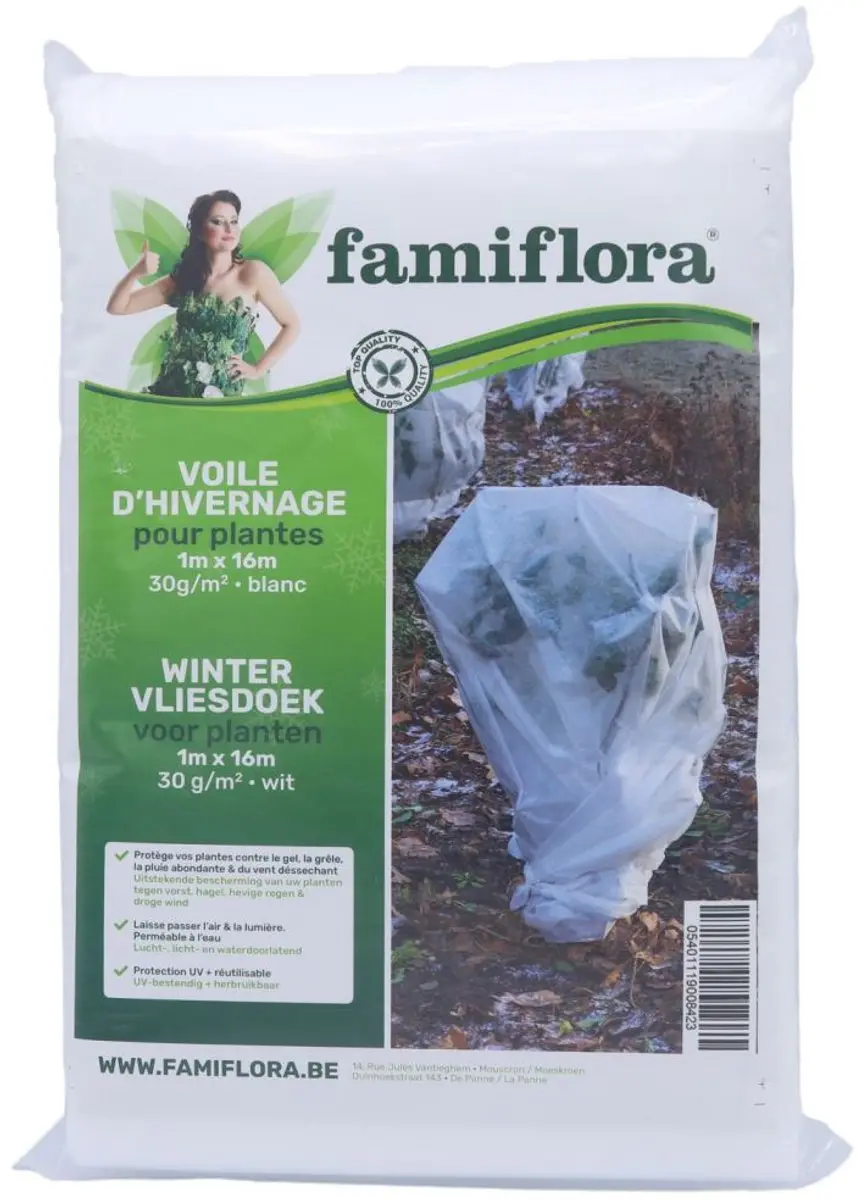 Famiflora Winter Vliesdoek 1x16m 30g/m² - afbeelding 2 van 2