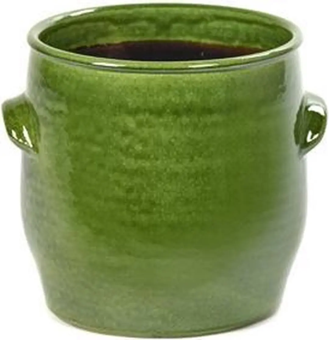 Serax Bloempot Sierpot Handles Groen D 20 cm H 20 cm