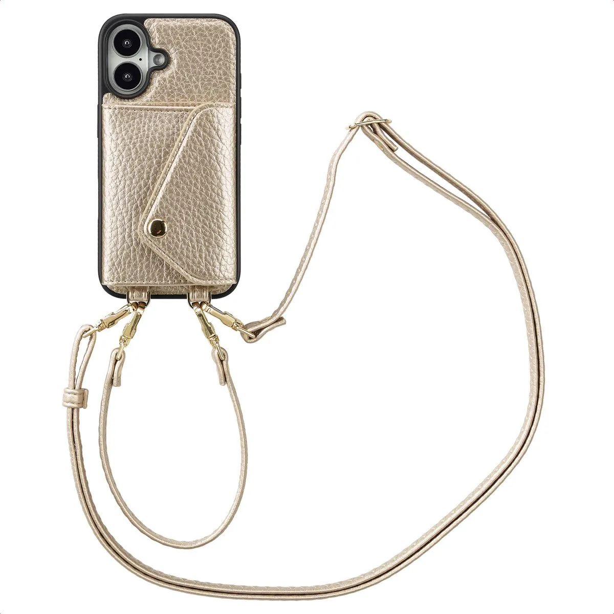 Selencia Sera Koordhoes iPhone 16 - Champagne - 3 Pasjes