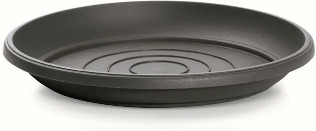 Prosperplast Opvangschaal/onderschaal voor bloempot/plantenpot - antraciet - rond - Dia 25 cm