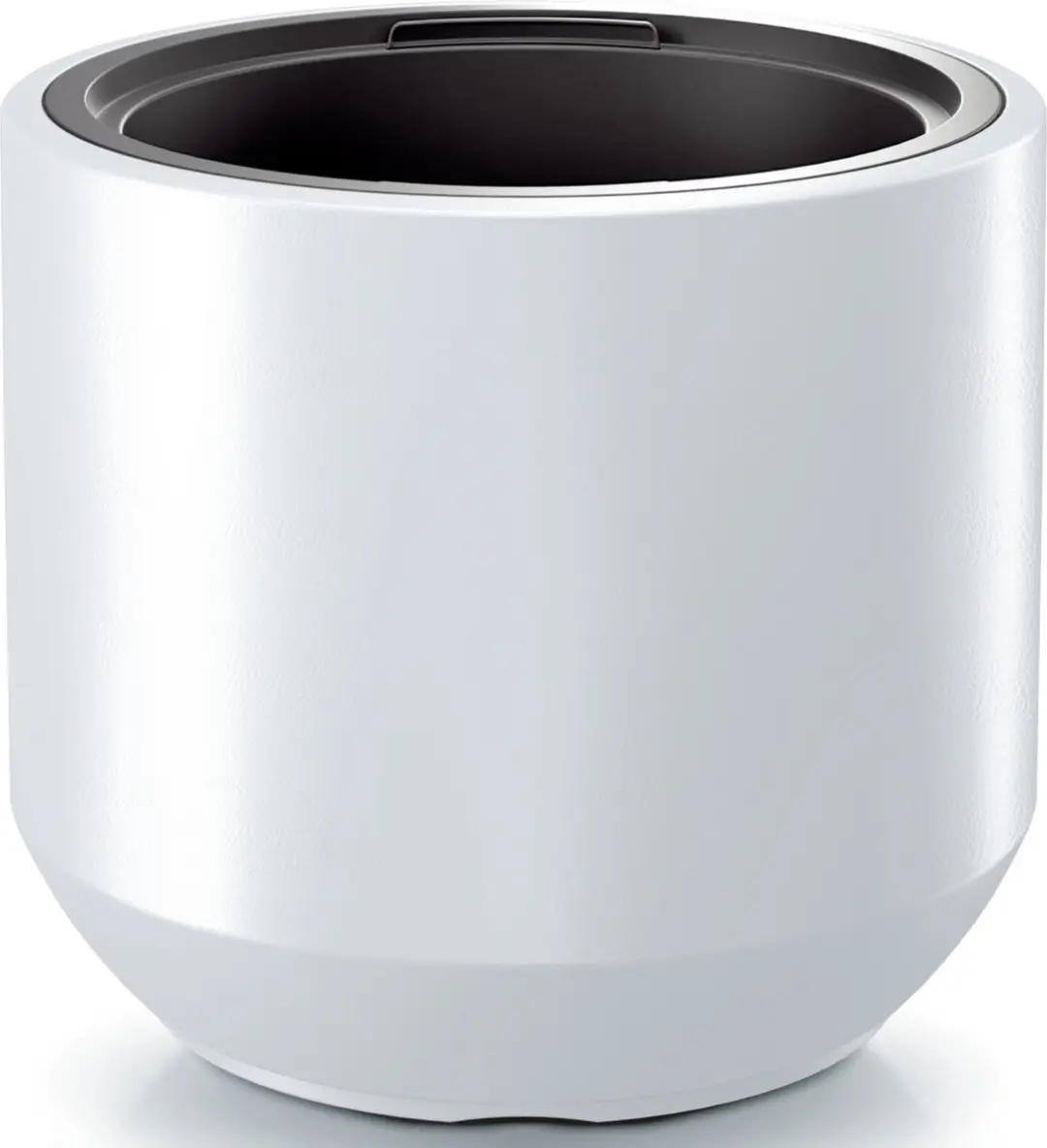Prosperplast Plantenpot/bloempot Sevilla - buiten/binnen - kunststof - wit - D30 x H29 cm - met binnenpot