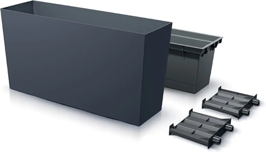 Prosperplast Urbi Case Middle Bloempot 77x23,5x40,6cm Antraciet