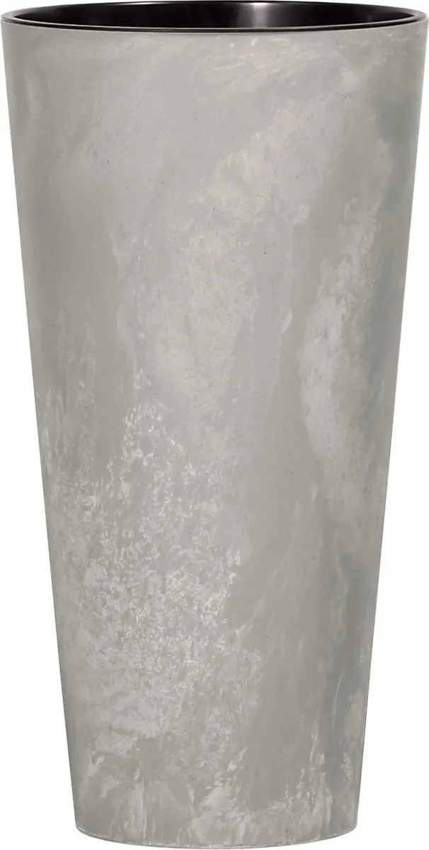 Prosperplast - Bloempot - Pot met een inzetstuk Tubus Slim Beton - kleur en patroon imiteren beton