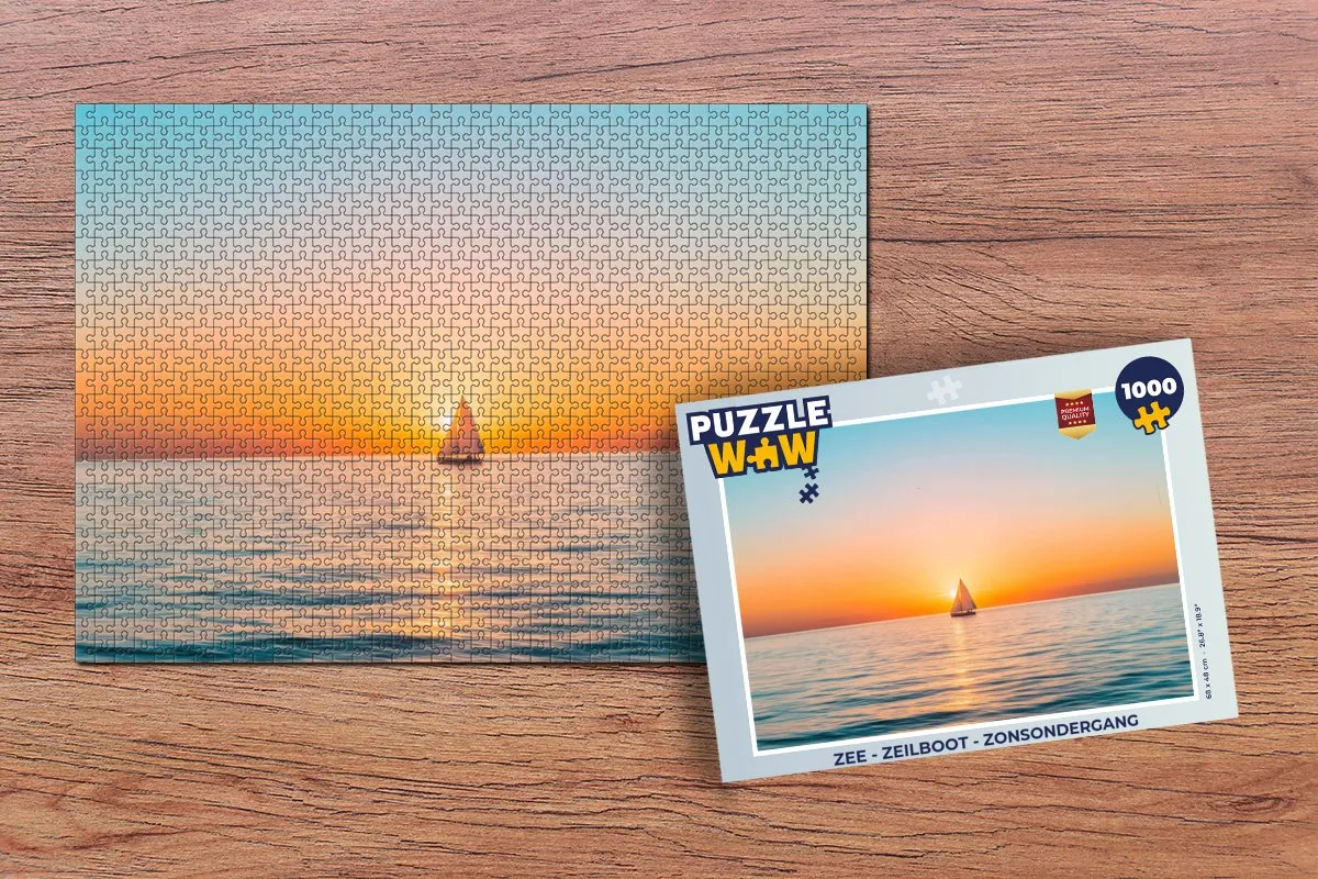 PuzzleWow Legpuzzel Zee - Zeilboot 1000 Stuks