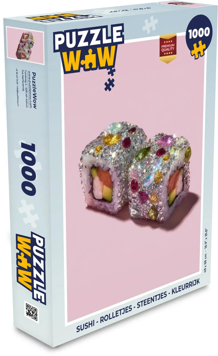 PuzzleWow Sushi Rolletjes Steentjes Legpuzzel 1000 Stuks