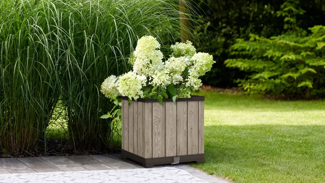 Keter Signature Plantenbak Ashwood 45,5x45,5x45,5cm - afbeelding 5 van 5