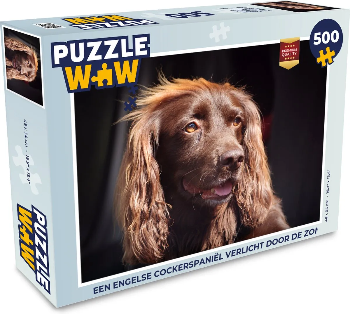 PuzzleWow Legpuzzel Een Engelse Cockerspaniëel 500 Stuks - Multicolor