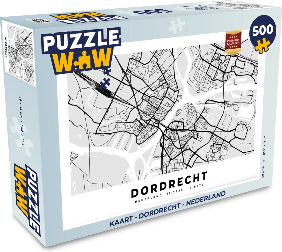 PuzzleWow Legpuzzel Dordrecht Nederland 500 Stuks
