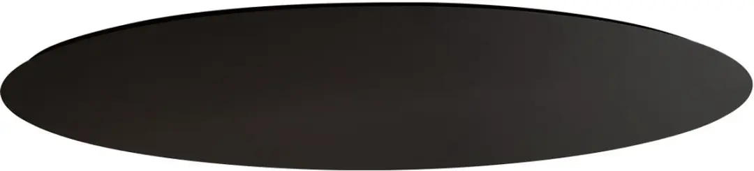 Plafondplaat Zwart Ovaal 120 x 40 x 3 cm Incl. Ophangbeugel I15428S