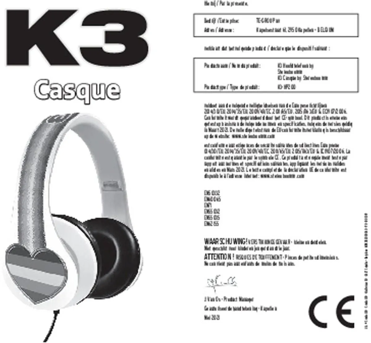K3 Koptelefoon MEK3B2000490 Regenboog - 85 dB Beperkt
