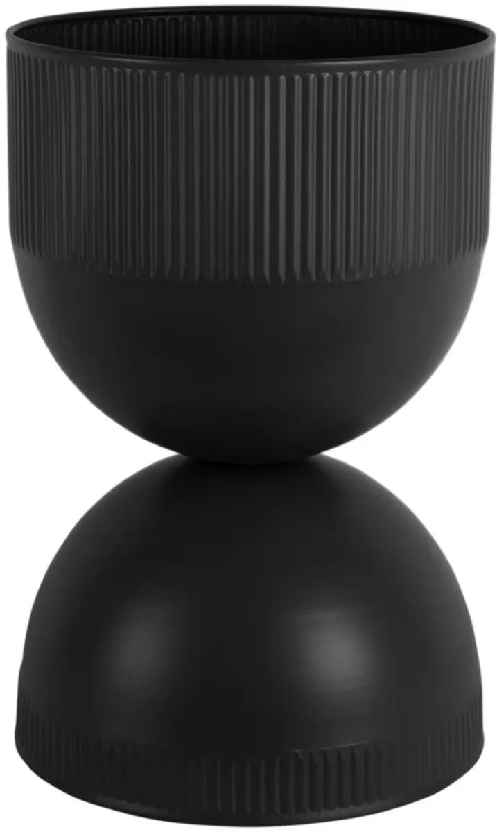 Present Time Bloempot Tonar Medium - Zwart - 25.5x25.5x39cm - Modern