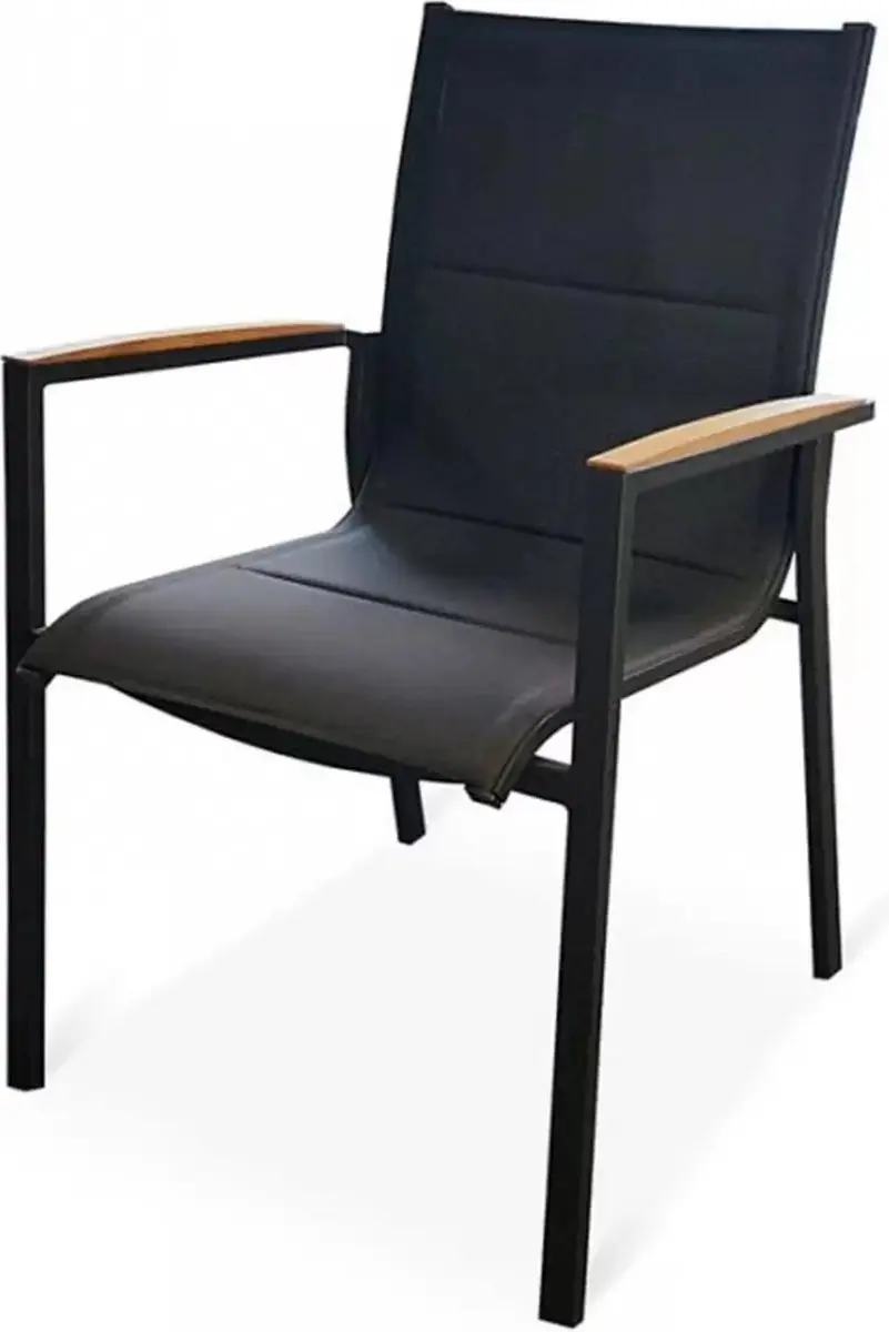 Tierra Outdoor Foxx Teak Diningstoel - Antraciet - afbeelding 5 van 5