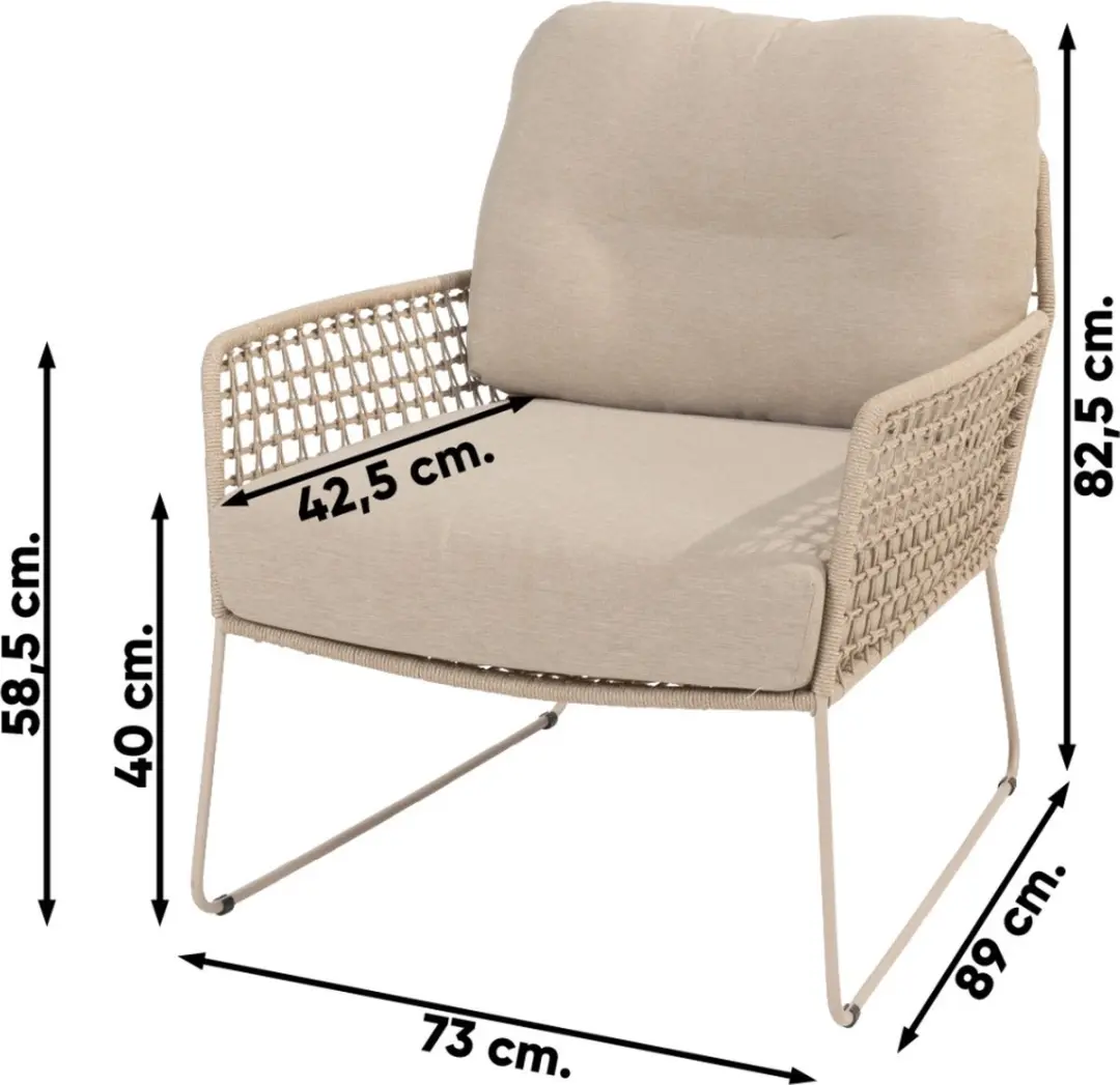 4 Seasons Albano Loungestoel - Latte - afbeelding 4 van 6