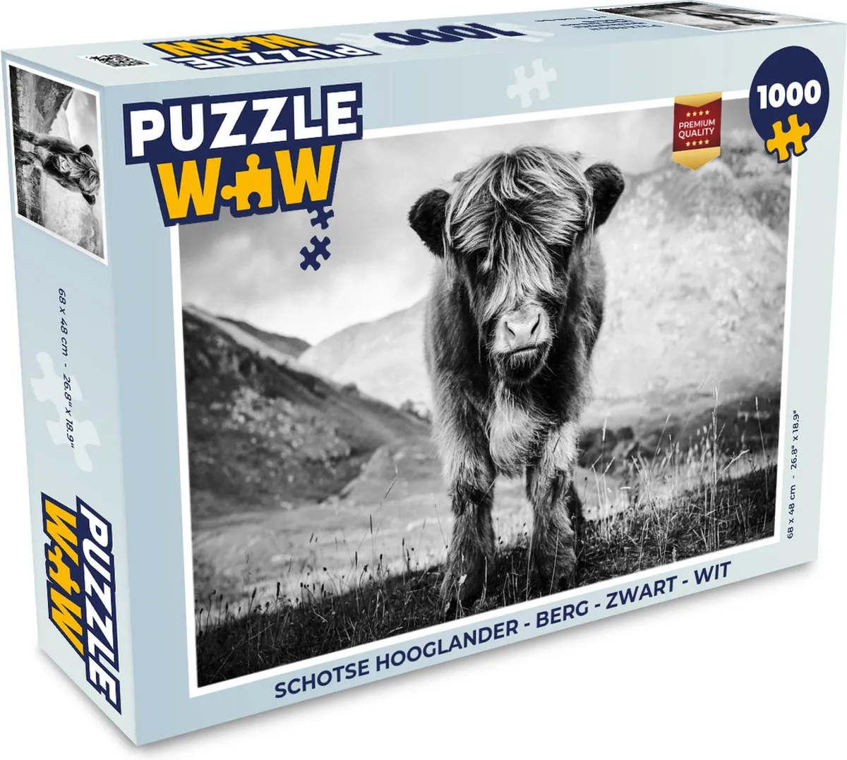 PuzzleWow Schotse Hooglander Legpuzzel 1000 Stuks