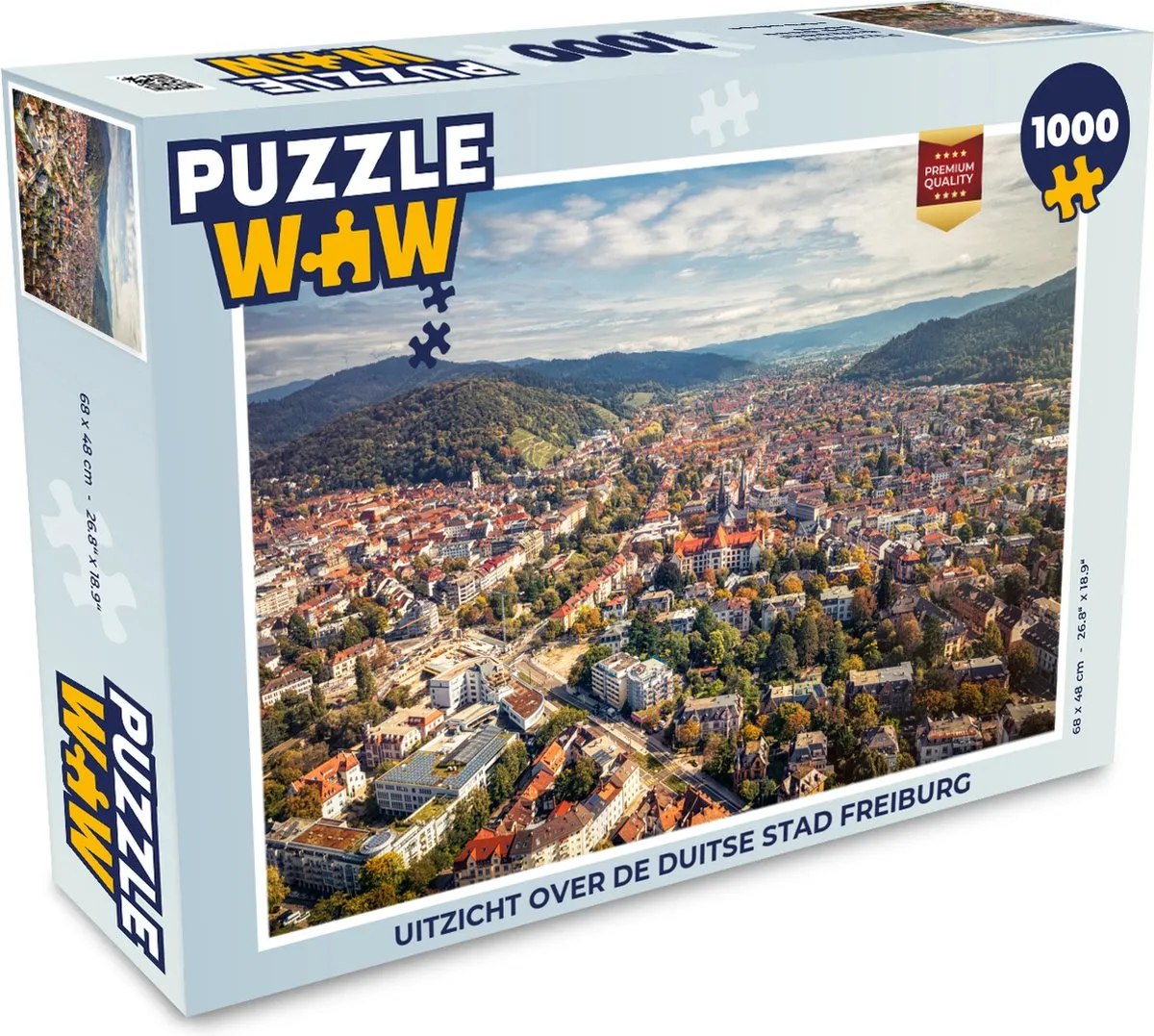 PuzzleWow Legpuzzel Freiburg 1000 Stuks - Multicolor